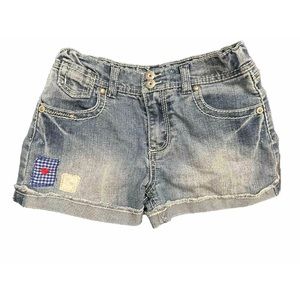 GUESS Los Angeles Girls Blue Jean Shorts Size 6X Distressed Denim Girls